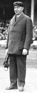 Bill Klem with his chest protector inside his jacket