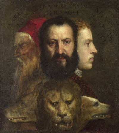 The Allegory of Age Governed by Prudence Titian age 82