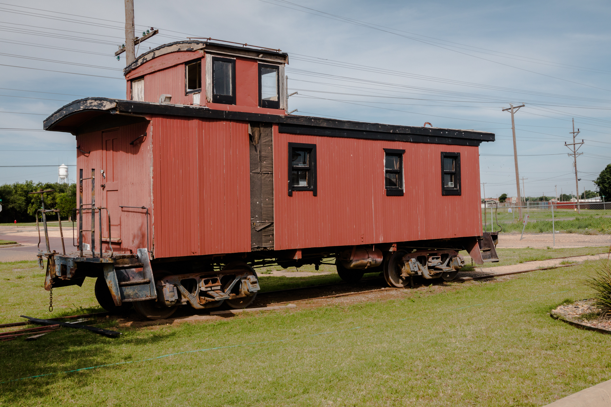 Old caboose adjoining the building